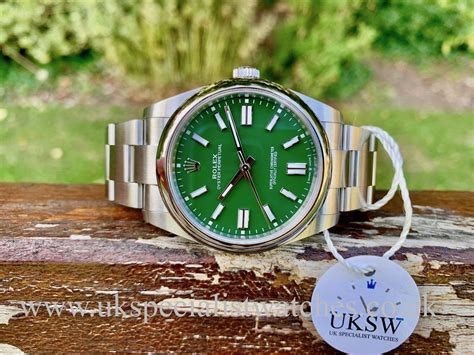 women's rolex watch green face|rolex oyster perpetual green face.